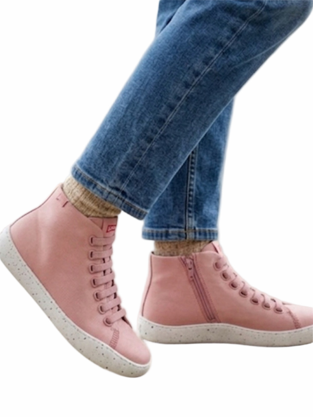 Camper Peu Touring Pink Recycled PET High-Top Sneakers NWB Women’s Size 38